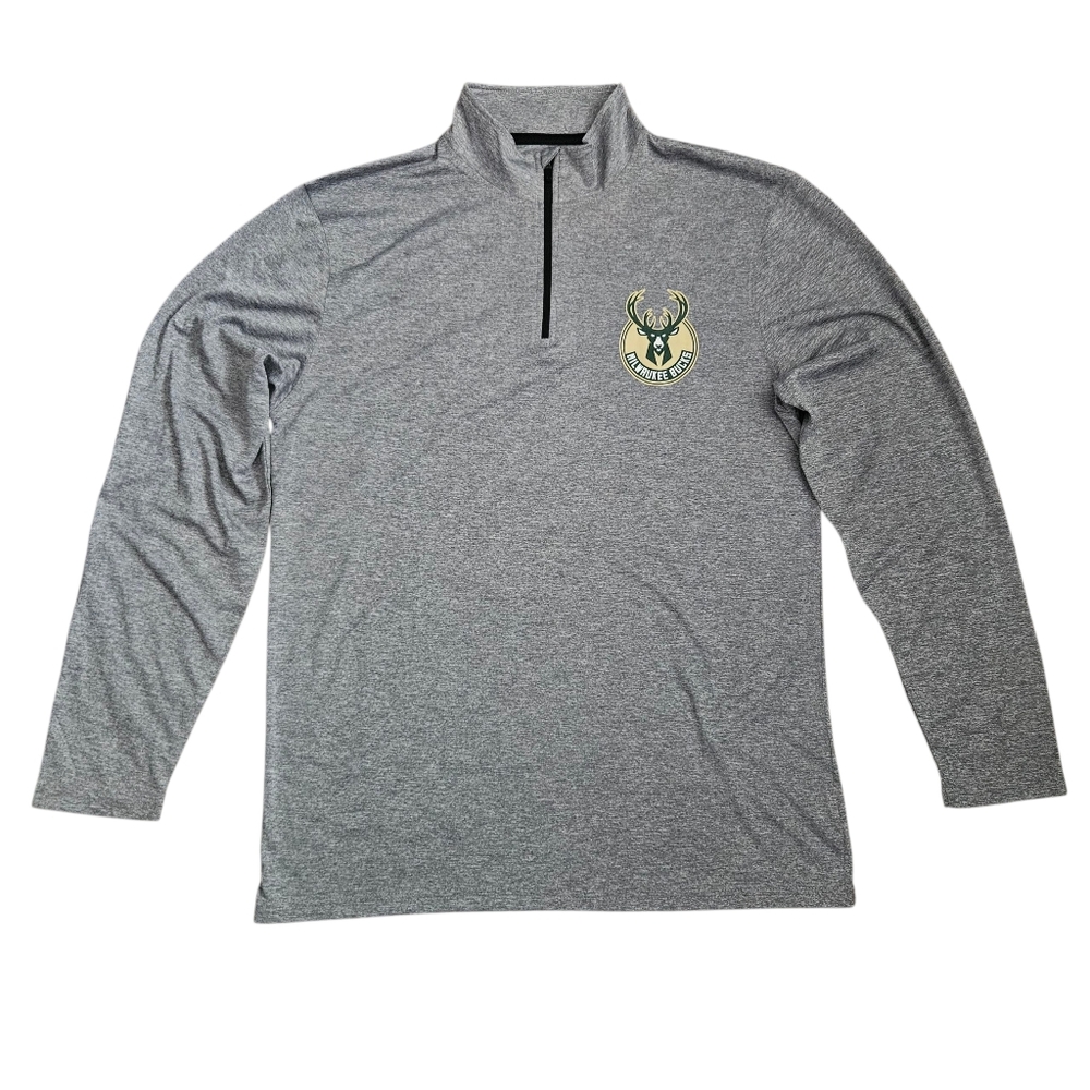 NBA ULTRA GAME Milwaukee Bucks 1/4‎ Zip Men's Size Large Basketball